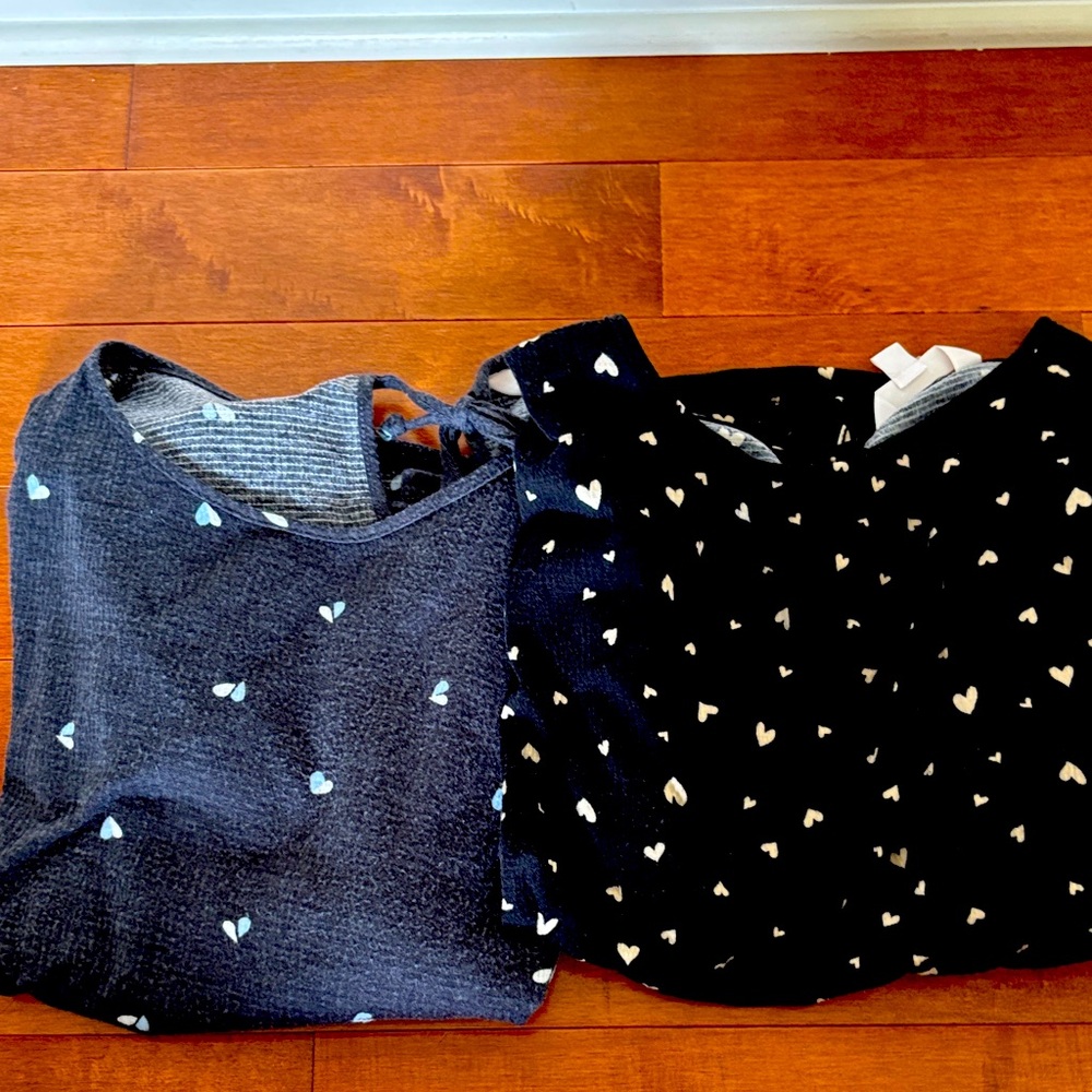 Lauren Conrad Women’s Tops Bundle XS Black White Hearts